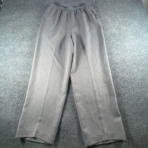 VTG Solos by Koret Pants Womens 28x25.5 Heather Gray Elastic Waist Wide Leg